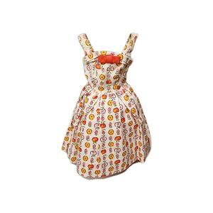 VNT 1960s Barbie Clothes Apple Print Fruit Print Lunch Date Dress No Tull Wrap